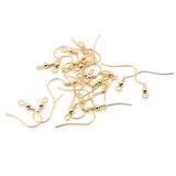 100pcs Gold/Silver Earring Hooks DIY Earwire Bijoux YZ643