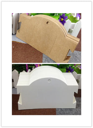 100pcs Brown Hair Accessory Packaging Paper Cards