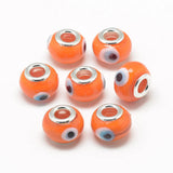 100pcs Evil Eye Lampwork European Beads
