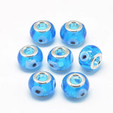 100pcs Evil Eye Lampwork European Beads