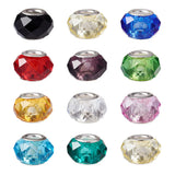 100pcs Large Hole Glass European Beads for Jewelry Making 14x8mm