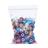 100pcs Large Hole Glass European Beads for Jewelry Making 14x8mm