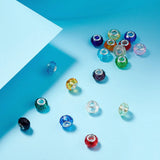 100pcs Large Hole Glass European Beads for Jewelry Making 14x8mm