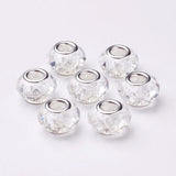 100pcs Large Hole Glass European Beads for Jewelry Making 14x8mm