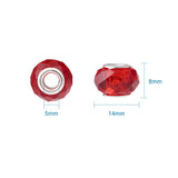 100pcs Large Hole Glass European Beads for Jewelry Making 14x8mm
