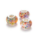 100pcs Lampwork European Beads Glass Bead with Brass Cores