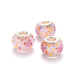100pcs Lampwork European Beads Glass Bead with Brass Cores