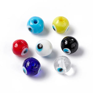 100pcs Lampwork Round Beads 12~12.5mm DIY Jewelry Making Crafts
