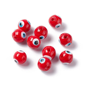 100pcs Lampwork Round Beads 12~12.5mm DIY Jewelry Making Crafts