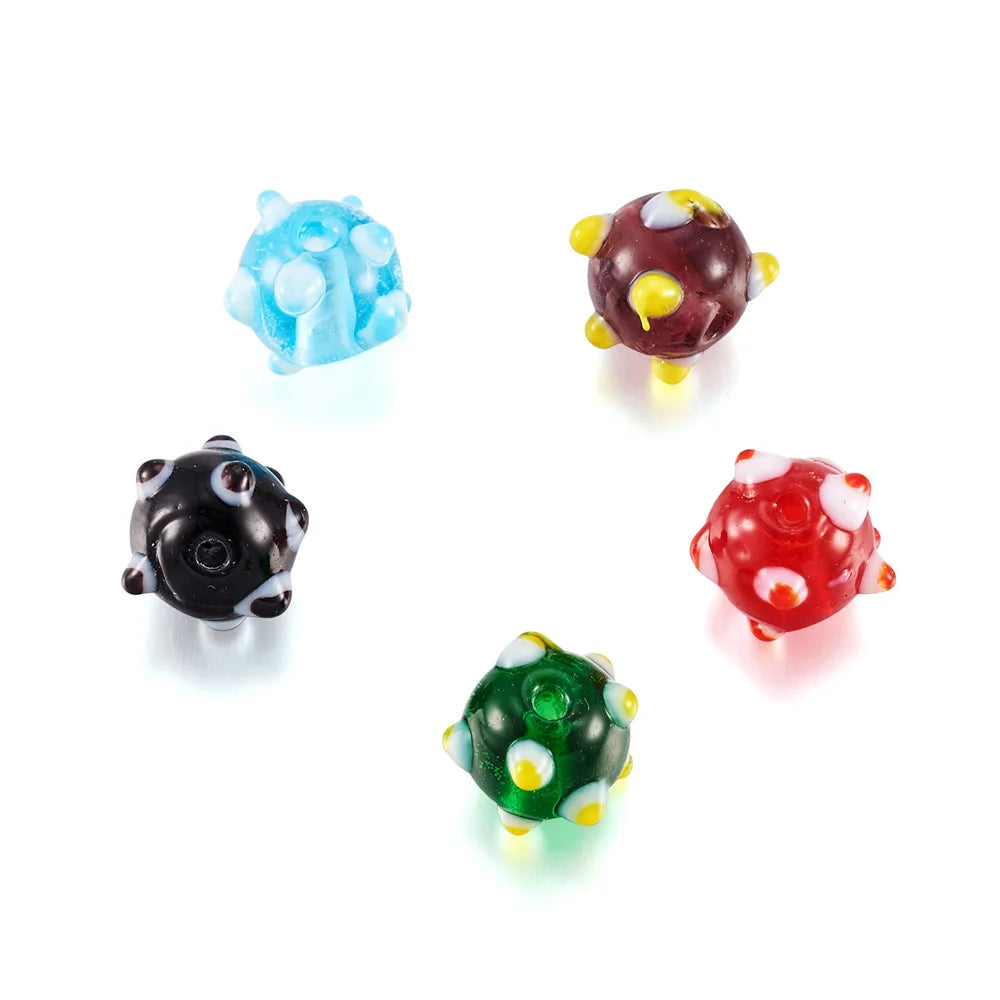 100 Lampwork Tortoise Beads 10mm Mixed Loose Beads for DIY Jewelry Making
