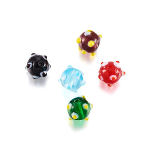100 Lampwork Tortoise Beads 10mm Mixed Loose Beads for DIY Jewelry Making