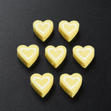 100pcs Colorful Heart Polymer Clay Beads for Bracelet Making 10x10x4.5mm