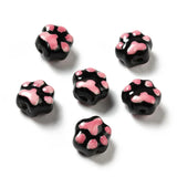 100pcs Porcelain Paw Prints Beads for Jewelry Making DIY Crafts Decor