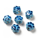 100pcs Porcelain Paw Prints Beads for Jewelry Making DIY Crafts Decor
