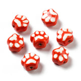 100pcs Porcelain Paw Prints Beads for Jewelry Making DIY Crafts Decor