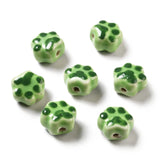 100pcs Porcelain Paw Prints Beads for Jewelry Making DIY Crafts Decor