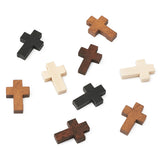 100pcs Wood Cross Pendants Religious Charms DIY Jewelry Making