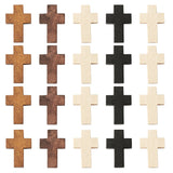 100pcs Wood Cross Pendants Religious Charms DIY Jewelry Making
