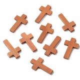 100pcs Wood Cross Pendants Religious Charms DIY Jewelry Making