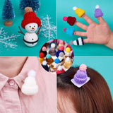 100pcs Mini Yarn Hats Finger Caps Toys Costume Accessories Crafts Ornaments