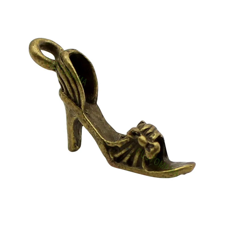 100pcs Antique Bronze High Heel Charms 20x11mm