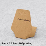 100pcs High White/Kraft/Frosted Paper PVC card for Jewelry Display