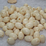 100pcs High ivory 8x12mm oval beads for Bracelet jewelry making