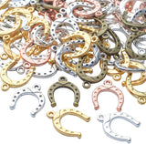 100pcs Vintage Alloy Lucky Horseshoe Charms for DIY Necklace Bracelet