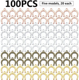 100pcs Vintage Alloy Lucky Horseshoe Charms for DIY Necklace Bracelet