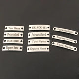 100pcs Personalized ID Tag Engraving Rectangle Charms Nameplate Gift