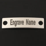100pcs Personalized ID Tag Engraving Rectangle Charms Nameplate Gift