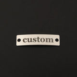 100pcs Personalized ID Tag Engraving Rectangle Charms Nameplate Gift