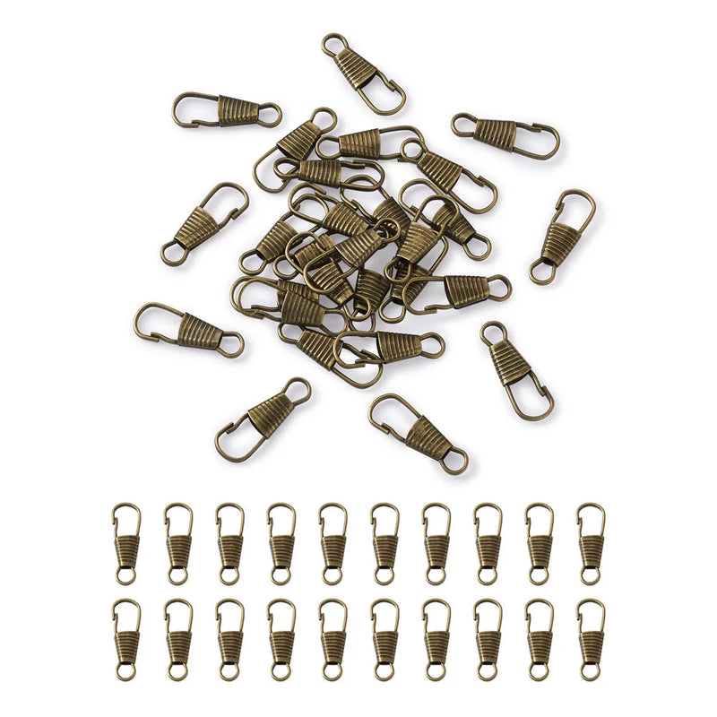 100pcs Keychain Clasps Lanyard Snap Clips Hooks 25x9mm for Crafts Making