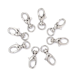 100pcs Iron Swivel Lobster Claw Clasps Snap Hook DIY Jewelry Findings