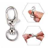 100pcs Iron Swivel Lobster Claw Clasps Snap Hook DIY Jewelry Findings