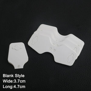 100pcs Jewelry Packaging OPP Poly Bag with Header Paper Label Cards