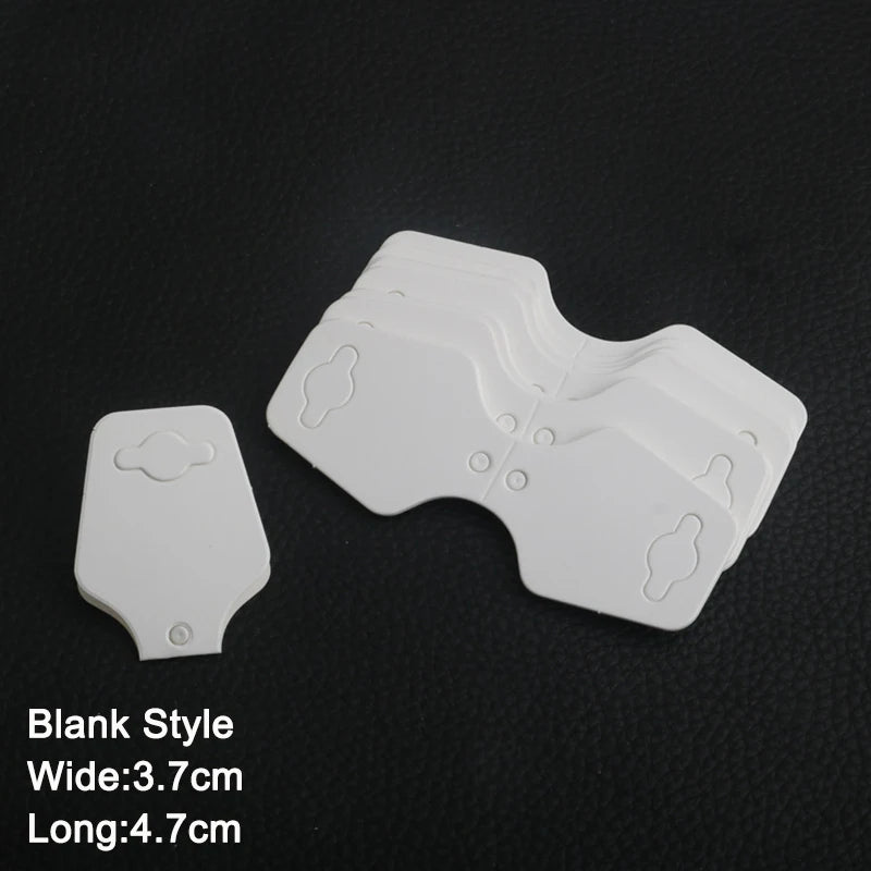 100pcs Jewelry Packaging OPP Poly Bag with Header Paper Label Cards