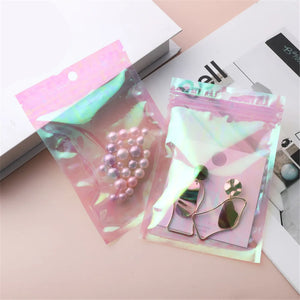100pcs Jewelry Transparent Plastic Sealed Bag