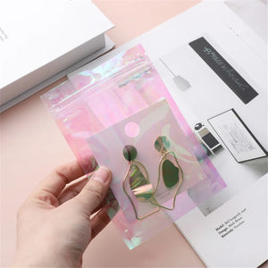 100pcs Jewelry Transparent Plastic Sealed Bag