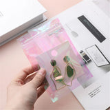100pcs Jewelry Transparent Plastic Sealed Bag