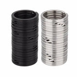 100pcs Metal Split Rings Flat Key Chains Silver 25mm 32mm