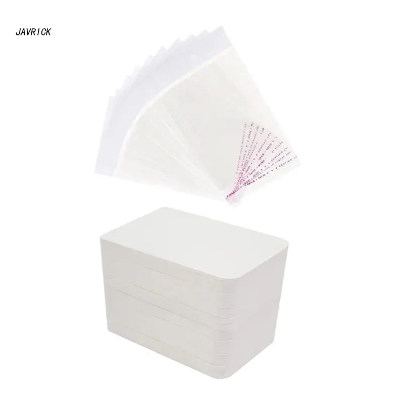 100pcs Keychain Display Cards with Self-Sealing Bags - Jewelry Packaging
