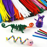 100pcs Kids Plush DIY Chenille Sticks Craft Educational Toy