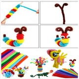 100pcs Kids Plush DIY Chenille Sticks Craft Educational Toy