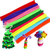 100pcs Kids Plush DIY Chenille Sticks Craft Educational Toy