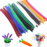 100pcs Kids Plush DIY Chenille Sticks Craft Educational Toy