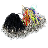 100pcs Lanyard Strap Cords Lobster Clasp Rope Keychains Mobile Set Charms