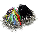 100pcs Lanyard Strap Cords Lobster Clasp Rope Keychains Mobile Set Charms