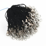 100pcs Lanyard Strap Cords Lobster Clasp Rope Keychains Mobile Set Charms