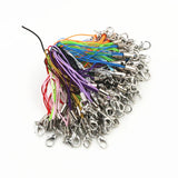 100pcs Lanyard Strap Cords Lobster Clasp Rope Keychains Mobile Set Charms